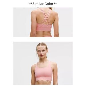 lululemon Energy Longline Bra Medium Support, B–D Cups size 6 PEACH COLOR